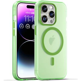 Mobigear Shockproof iPhone 16 Pro Max MagSafe Hoesje Flexibel TPU Backcover - Groen