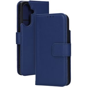Mobiparts Samsung Galaxy A36 Hoesje Echt Leer Bookcase Portemonnee - Blauw