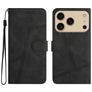 Mobigear Stitch iPhone 17 Pro Max Hoesje Bookcase Portemonnee - Zwart
