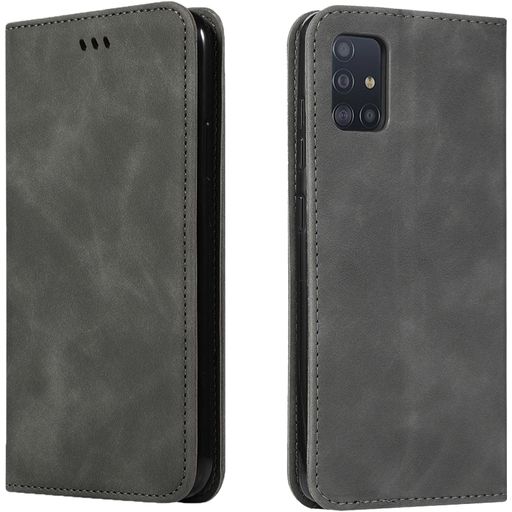 Mobigear Retro Slim Samsung Galaxy A51 Hoesje Bookcase - Grijs