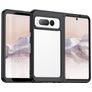 Mobigear Crystal Google Pixel Fold Hoesje Hardcase Backcover - Transparant / Zwart