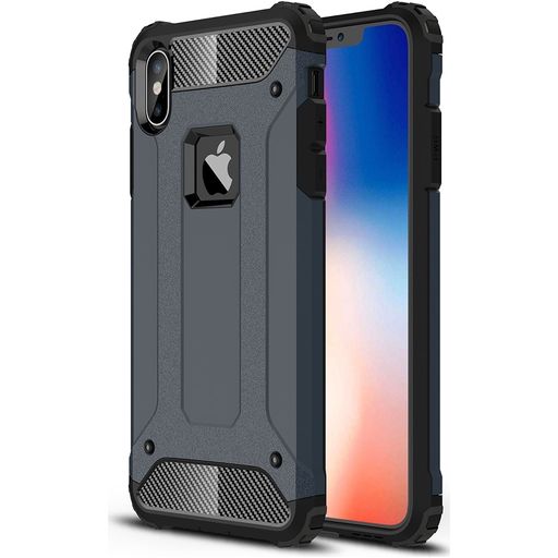 Mobigear Outdoor iPhone XS Max Hoesje Hardcase Backcover Shockproof - Marineblauw