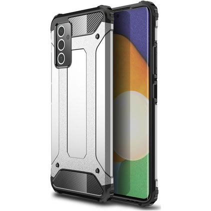 Mobigear Outdoor Samsung Galaxy A82 5G Hoesje Hardcase Backcover Shockproof - Zilver