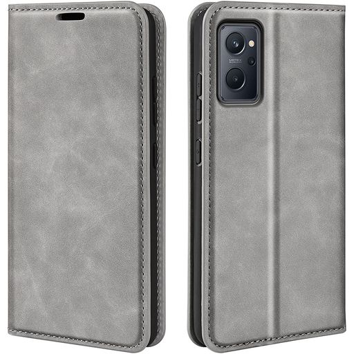 Mobigear Retro Slim OPPO A96 Hoesje Bookcase Portemonnee - Grijs