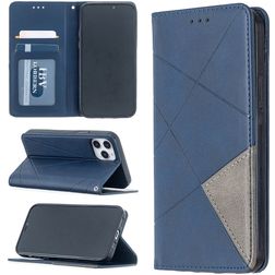Mobigear Rhombus Slim iPhone 12 Pro Hoesje Bookcase - Blauw