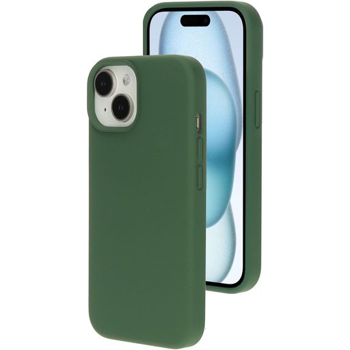 Mobiparts iPhone 15 Siliconen Hoesje Backcover - Forest Green
