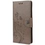 Mobigear Flowers Samsung Galaxy A33 Hoesje Bookcase Portemonnee - Grijs