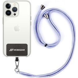 Mobigear Lanyard Universeel Telefoonkoord Verstelbaar - Wit / Blauw / Paars