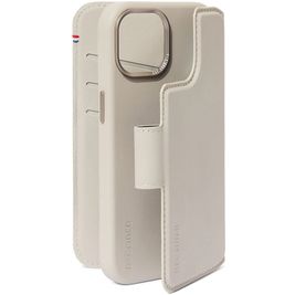 Decoded Detachable Wallet iPhone 15 Pro Max MagSafe Hoesje Echt Leer Uitneembare 2in1 Bookcase Portemonnee - Clay