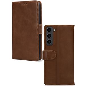 Mobilize Wallet Samsung Galaxy S23 Hoesje Echt Leer Bookcase Portemonnee - Bruin