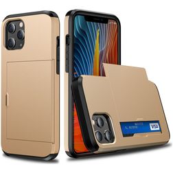 Mobigear Rugged Credit Card Case Gold Apple iPhone 12 / 12 Pro
