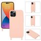 Mobigear Lanyard iPhone 14 Pro Max Siliconen Hoesje met koord - Roze