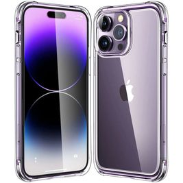 Mobigear Cushion Doorzichtig iPhone 14 Pro Max Hoesje Flexibel TPU Backcover Shockproof - Transparant