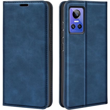 Mobigear Retro Slim Realme GT Neo 3 Hoesje Bookcase Portemonnee - Blauw