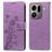 Mobigear Flowers OPPO Find X9 Pro Hoesje Bookcase Portemonnee - Paars