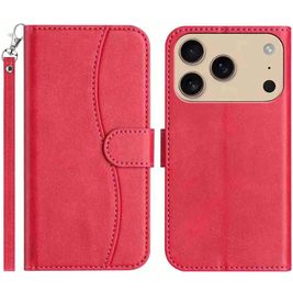 Mobigear S Line iPhone 17 Pro Max Hoesje Bookcase Portemonnee - Rood