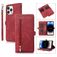 Mobigear Zipper iPhone 14 Pro Hoesje Bookcase Portemonnee - Rood