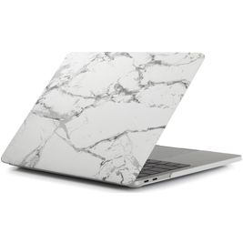 Mobigear Marble MacBook Pro 16 Inch (2021-2024) Hoes Hardshell Laptopcover MacBook Case - Wit - Model A2485 / A2780 / A2991 / A3186