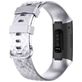 Mobigear Cross Siliconen Fitbit Charge 3 Bandje Gespsluiting - Zilver