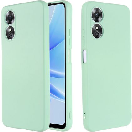 Mobigear Rubber Touch OPPO A17 Siliconen Hoesje Backcover - Groen