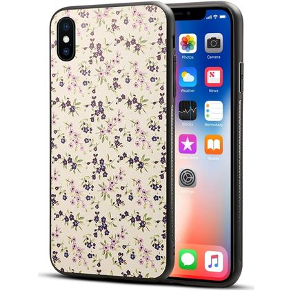 Mobigear Design iPhone XS Max Hoesje Flexibel TPU Backcover - Bloemen