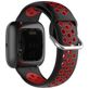 Mobigear Sport Plus Buckle Siliconen Fitbit Versa 2 Bandje Gespsluiting - Zwart / Rood