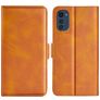 Mobigear Slim Magnet Motorola Moto E32 Hoesje Bookcase Portemonnee - Cognac