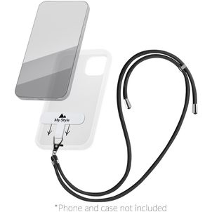 My Style Lanyard Universeel Telefoonkoord Verstelbaar - Zwart