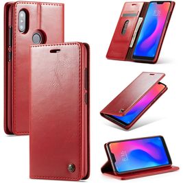 Caseme 003 Xiaomi Redmi 6 Pro Hoesje Bookcase Portemonnee - Rood Caseme 003 Xiaomi Redmi 6 Pro Hoesje Bookcase Portemonnee - Rood