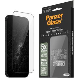 PanzerGlass Ceramic iPhone 16 Pro Max Glazen Screenprotector - Case Friendly