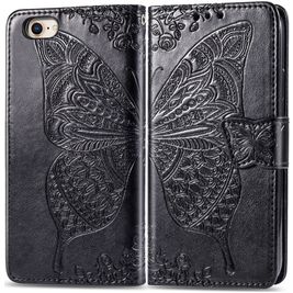 Mobigear Butterfly iPhone 7 Hoesje Bookcase Portemonnee - Zwart