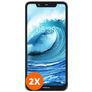 Mobigear Premium Nokia 5.1 Plus Glazen Screenprotector - Case Friendly - Zwart (2-Pack)