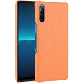 Mobigear Croco Sony Xperia L4 Hoesje Hardcase Backcover - Oranje
