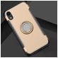 Mobigear Armor Ring iPhone XR Hoesje Hardcase Backcover Shockproof met Ringhouder - Goud