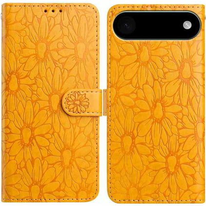 Mobigear Flowers iPhone Air Hoesje Bookcase Portemonnee - Geel