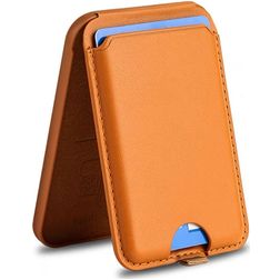 Mobigear Wallet Stand Pasjeshouder - 3 Pasjes - MagSafe Compatible - Bruin