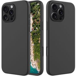 Mobigear Rubber Touch iPhone 16 Pro Siliconen Hoesje Backcover - Zwart