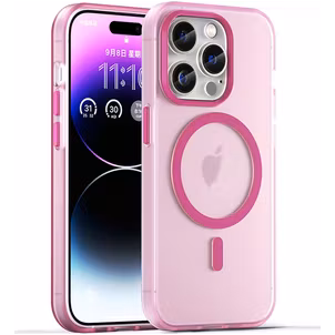 Mobigear Shockproof iPhone 16 Pro Max MagSafe Hoesje Flexibel TPU Backcover - Roze