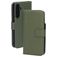 Mobiparts Samsung Galaxy A35 Hoesje Echt Leer Bookcase Portemonnee - Groen