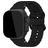 Mobilize Buckle Siliconen Apple Watch Bandje Gespsluiting - 49/46/45/44 mm - Zwart