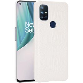 Mobigear Croco OnePlus Nord N10 5G Hoesje Hardcase Backcover - Wit