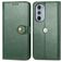 Mobigear Snap Button Motorola Edge 30 Pro Hoesje Bookcase Portemonnee - Groen