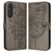 Mobigear Butterfly Samsung Galaxy M55 Hoesje Bookcase Portemonnee - Grijs