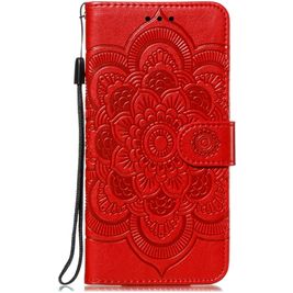 Mobigear Mandala iPhone 11 Pro Hoesje Bookcase Portemonnee - Rood