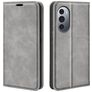 Mobigear Retro Slim Motorola Edge X30 Hoesje Bookcase Portemonnee - Grijs