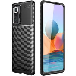 Mobigear Racing Xiaomi Redmi Note 10S Hoesje Flexibel TPU Backcover - Zwart