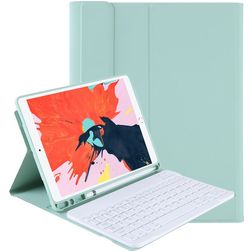 Mobigear Keys iPad Air 4 (2020) Hoes QWERTY Bluetooth Toetsenbord Bookcase + Stylus Houder - Mint