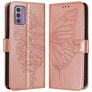 Mobigear Butterfly Nokia G42 Hoesje Bookcase Portemonnee - Roségoud