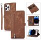 Mobigear Zipper iPhone 14 Pro Hoesje Bookcase Portemonnee - Bruin