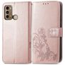 Mobigear Clover POCO X3 GT Hoesje Bookcase Portemonnee - Roségoud